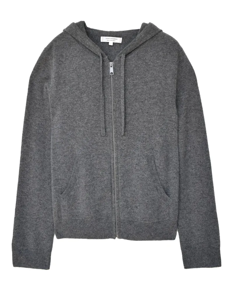 Chinti & Parker zip-front cashmere hoodie - Grau Grau