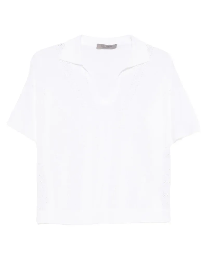 D.EXTERIOR Oberteil mit V-Ausschnitt - Weiß Weiß