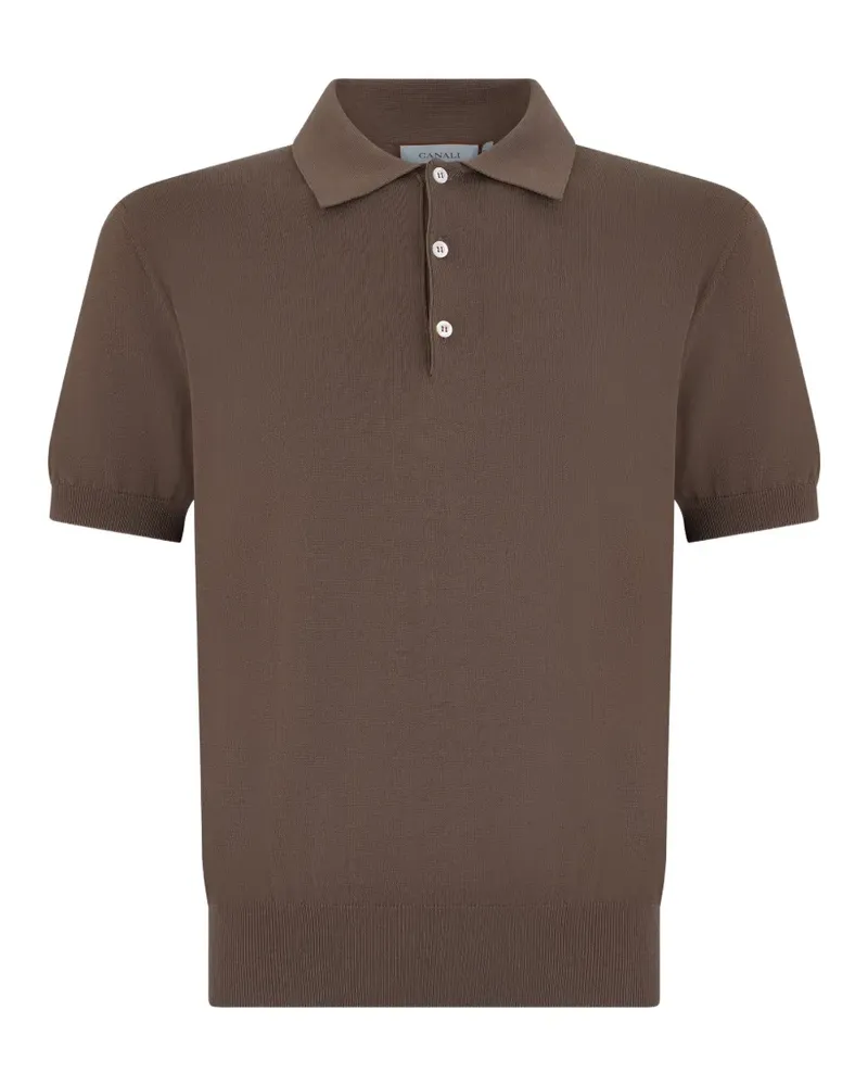 Canali short-sleeve polo shirt - Braun Braun