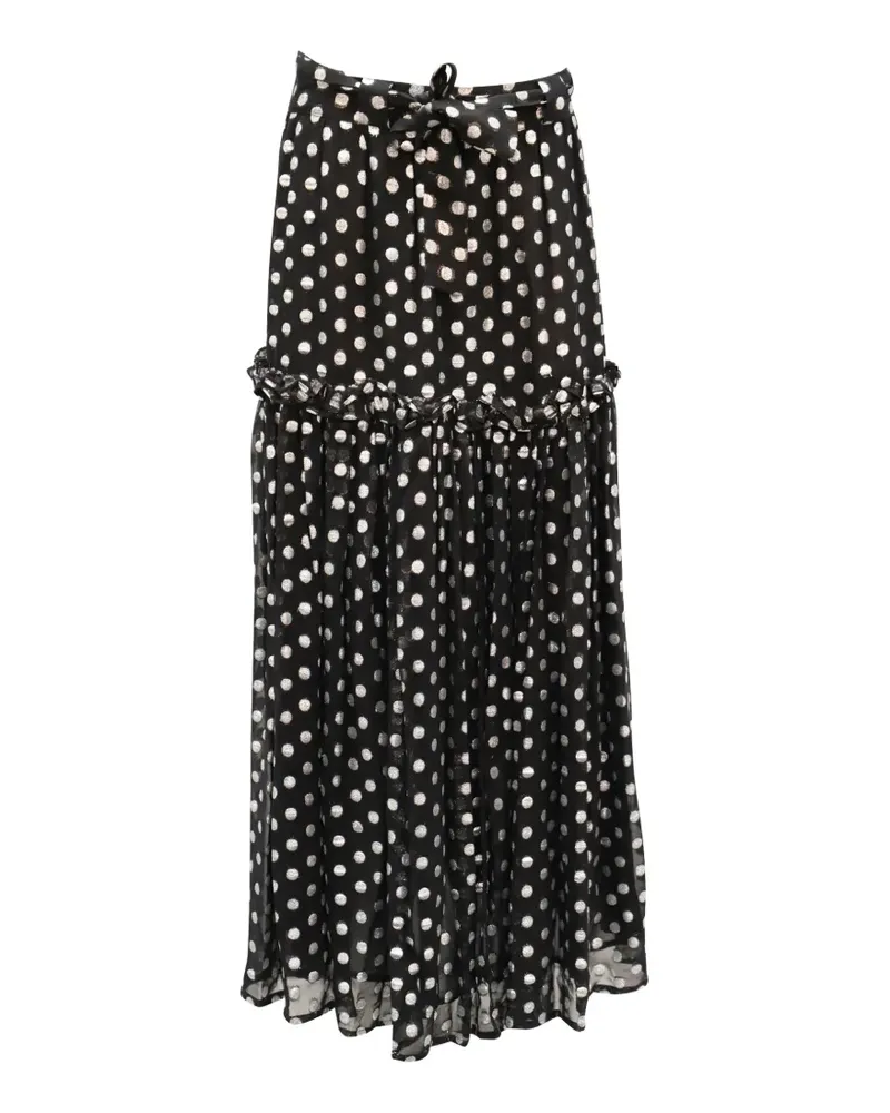 Dodo Bar Or polka-dots-pattern metallic skirt - Schwarz Schwarz