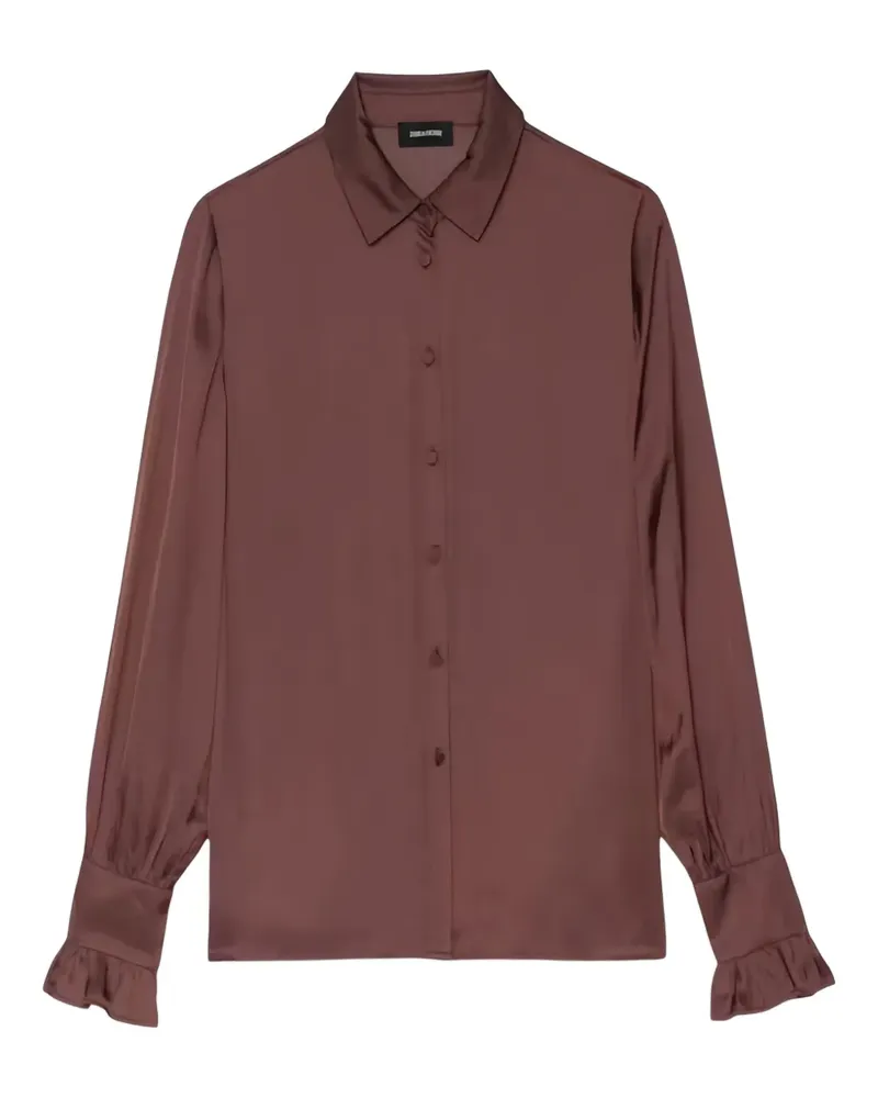 Zadig & Voltaire ruffled long-sleeve top - Braun Braun