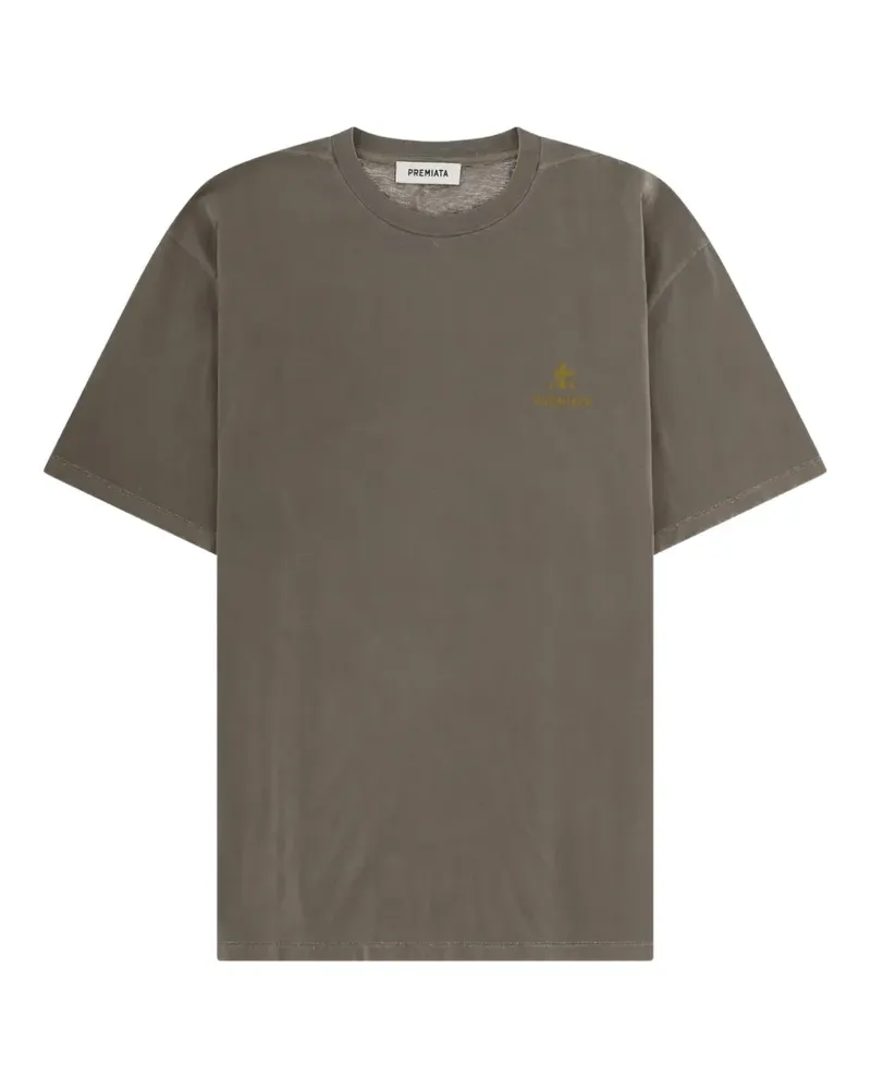 Premiata logo-print T-shirt - Grau Grau
