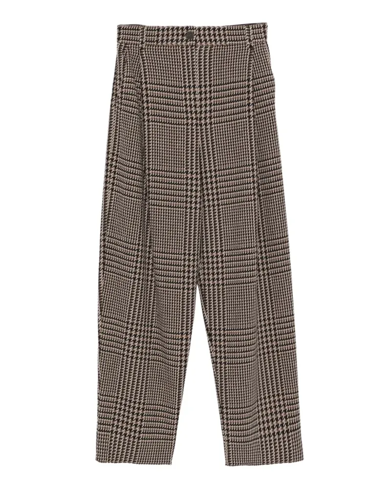 Emporio Armani Hose mit Prince of Wales-Karo - Braun Braun