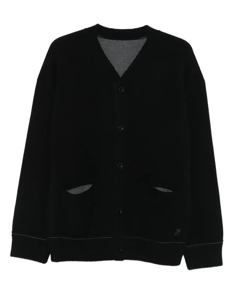 Sacai Geknöpfter Cardigan - Schwarz Schwarz