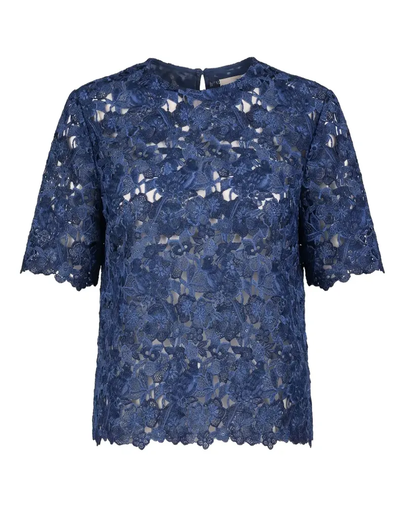 Valentino Garavani floral lace top - Blau Blau