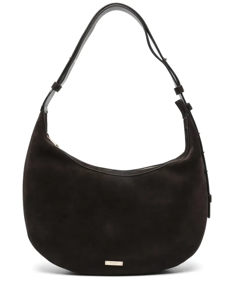 Aspinal of London crescent slouchy satchel - Braun Braun