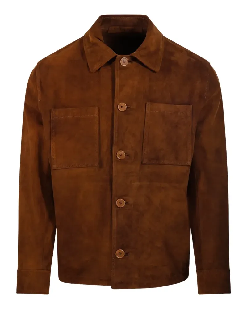 Salvatore Santoro suede patch-pocket jacket - Braun Braun