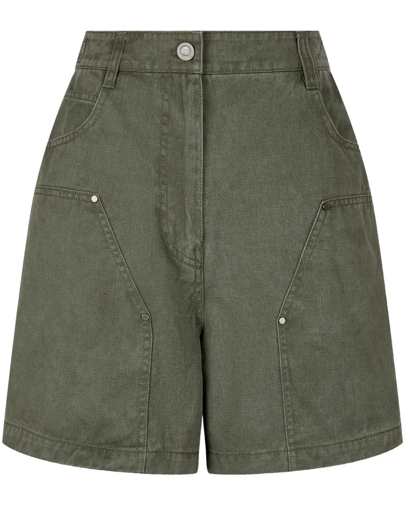 STUDIO TOMBOY Klassische Jeans-Shorts - Grün Grün