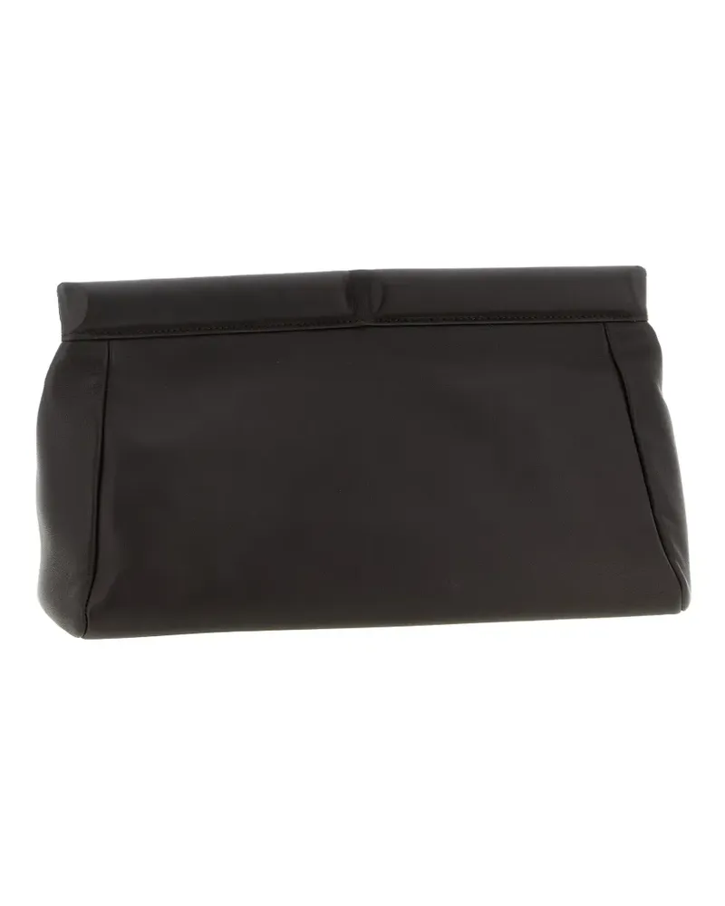 ARMARIUM Eloisa debossed-logo clutch - Braun Braun