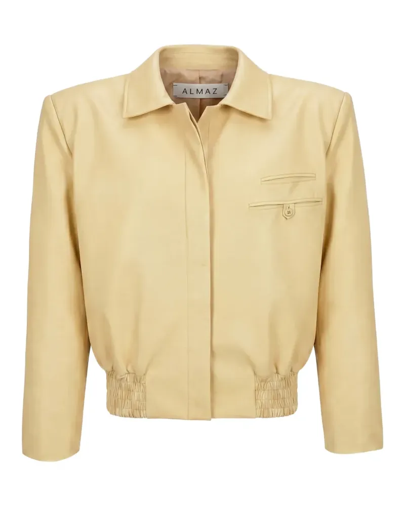 ALMAZ Vanilla Vice elasticated-hem bomber jacket - Nude Nude