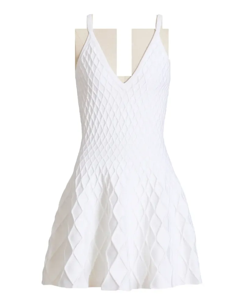 Balmain Ausgestelltes Strickkleid - Weiß Weiß