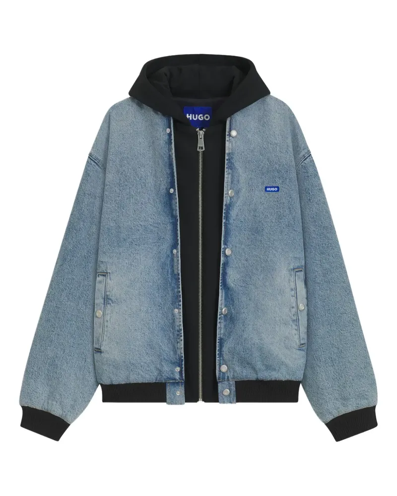 HUGO BOSS Bomberjacke im Jeans-Look - Blau Blau