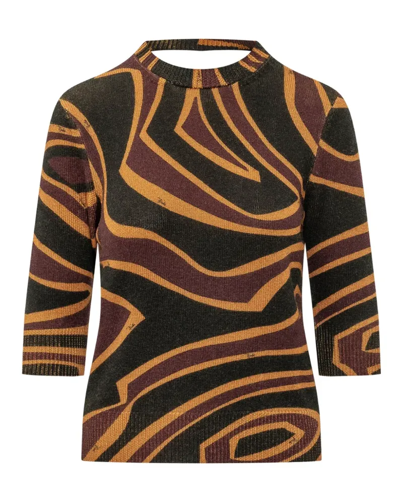 Emilio Pucci Pullover mit abstraktem Print - Orange Orange