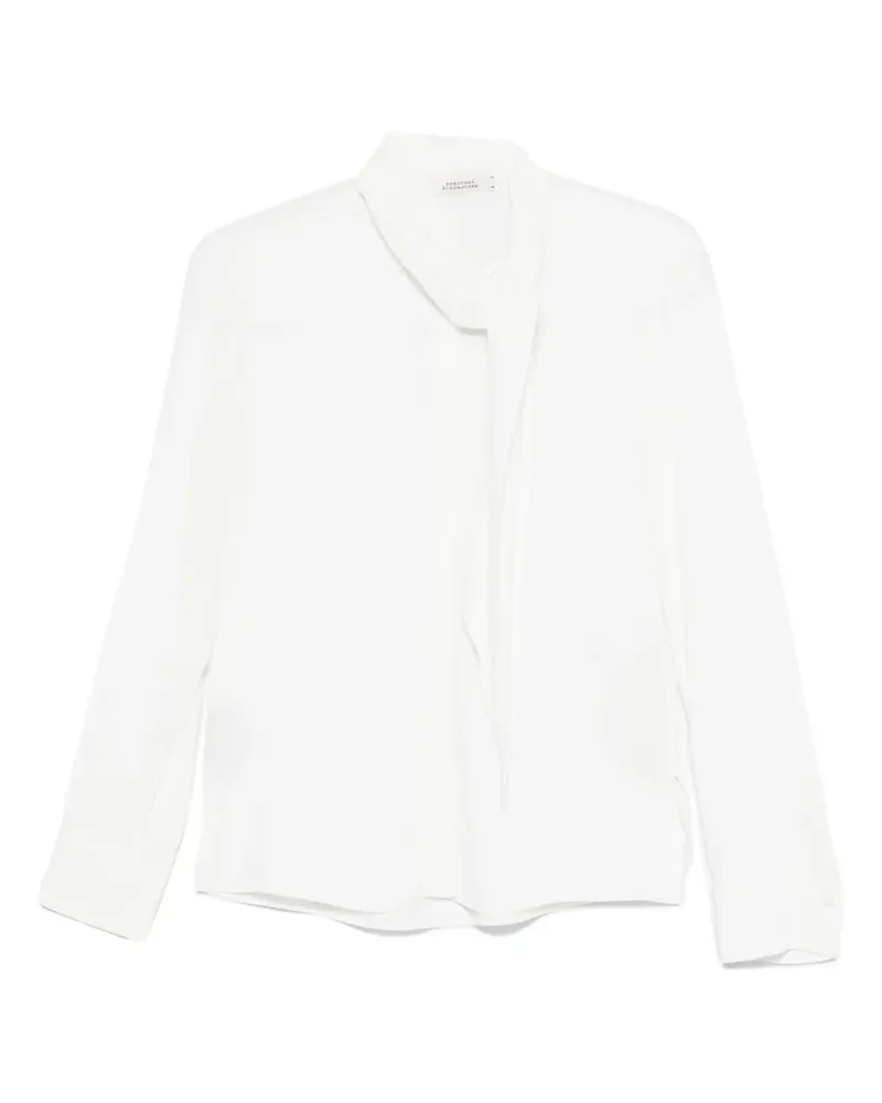 Dorothee Schumacher Soft Vibes Oberteil mit Schleifenkragen - Weiß Weiß