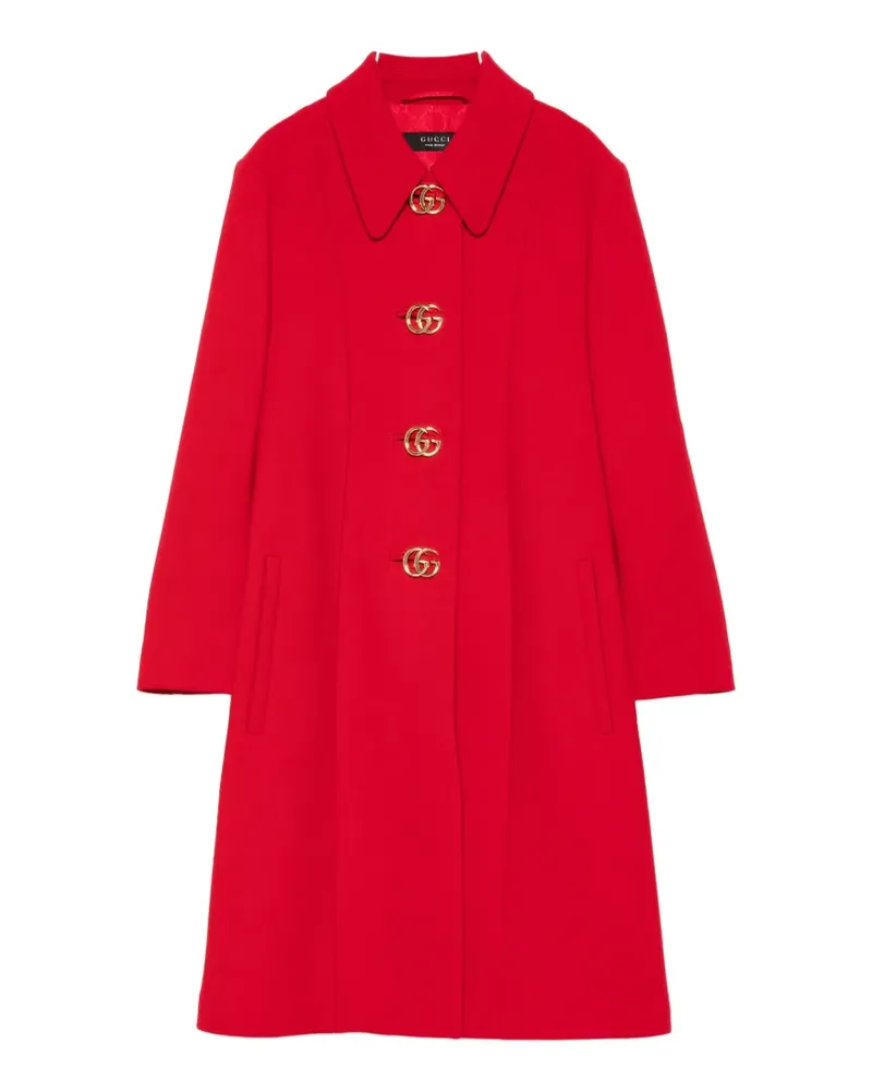 Gucci Klassischer Wollmantel - Rot Rot