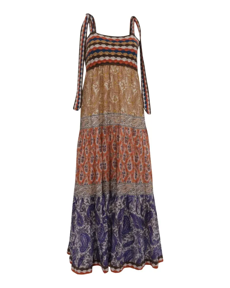Zimmermann paisley-print crochet maxi dress - Gelb Gelb
