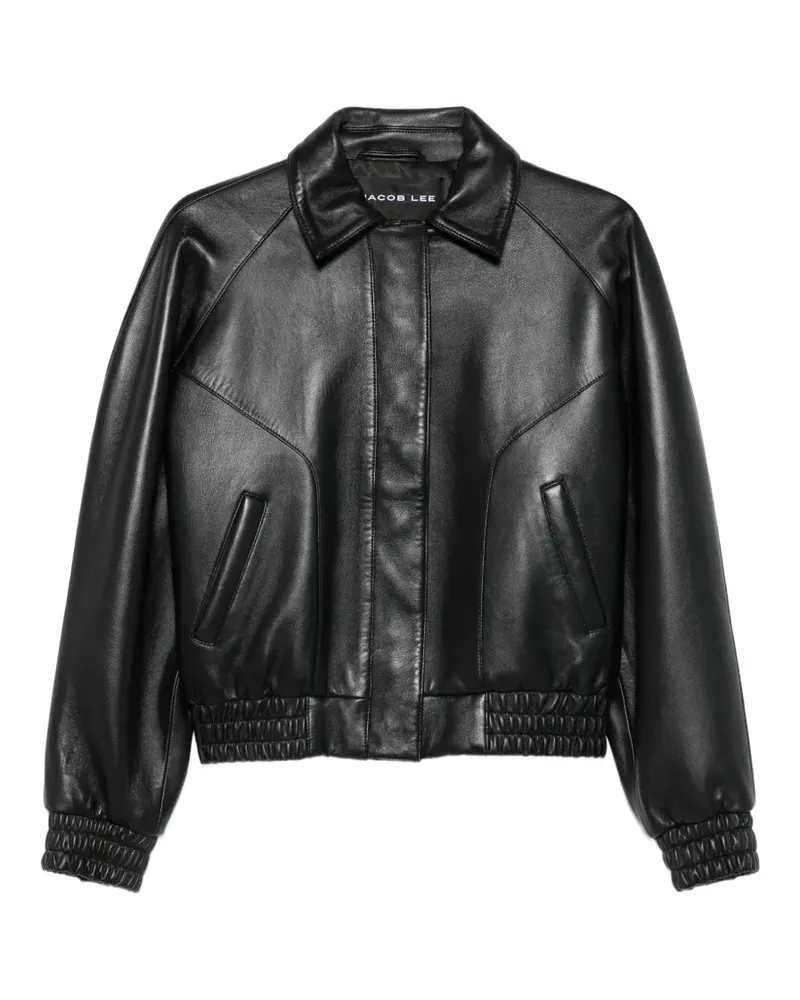 Jacob Lee Jacke aus Leder - Schwarz Schwarz