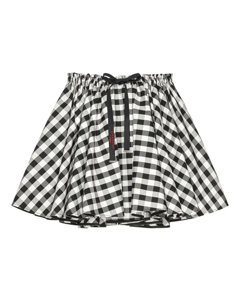 Givenchy Karierter Minirock mit Falten - Schwarz Schwarz