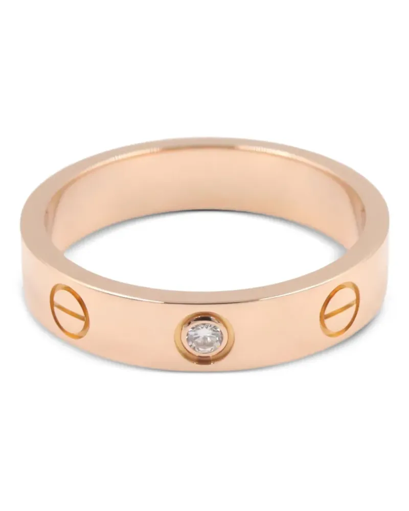 Cartier 2010s mini Love Ring mit Diamant - Rosa Rosa
