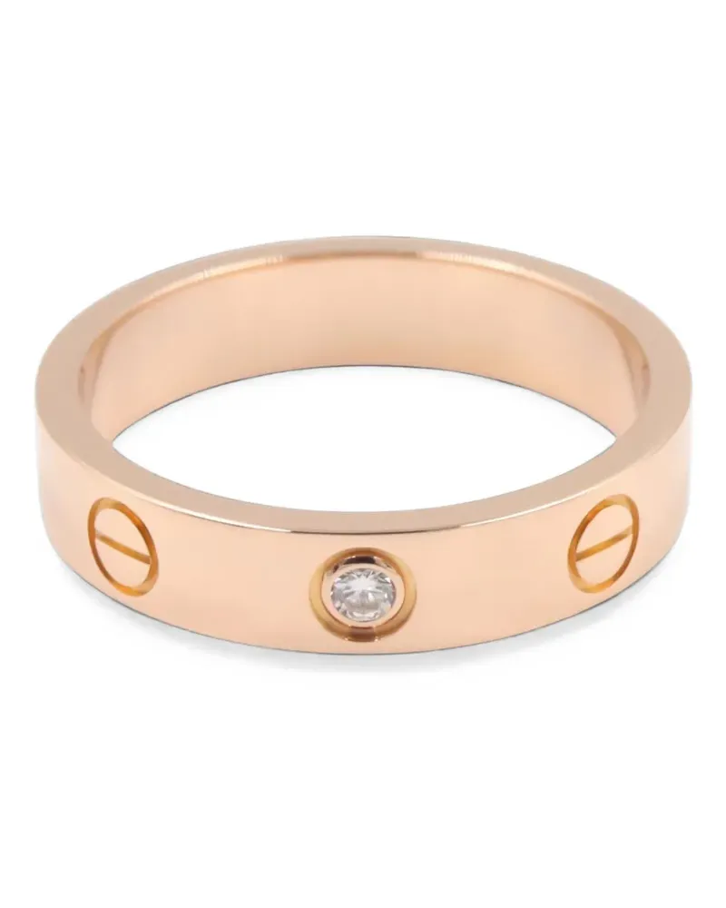 Cartier 2010s mini Love Ring mit Diamant - Rosa Rosa