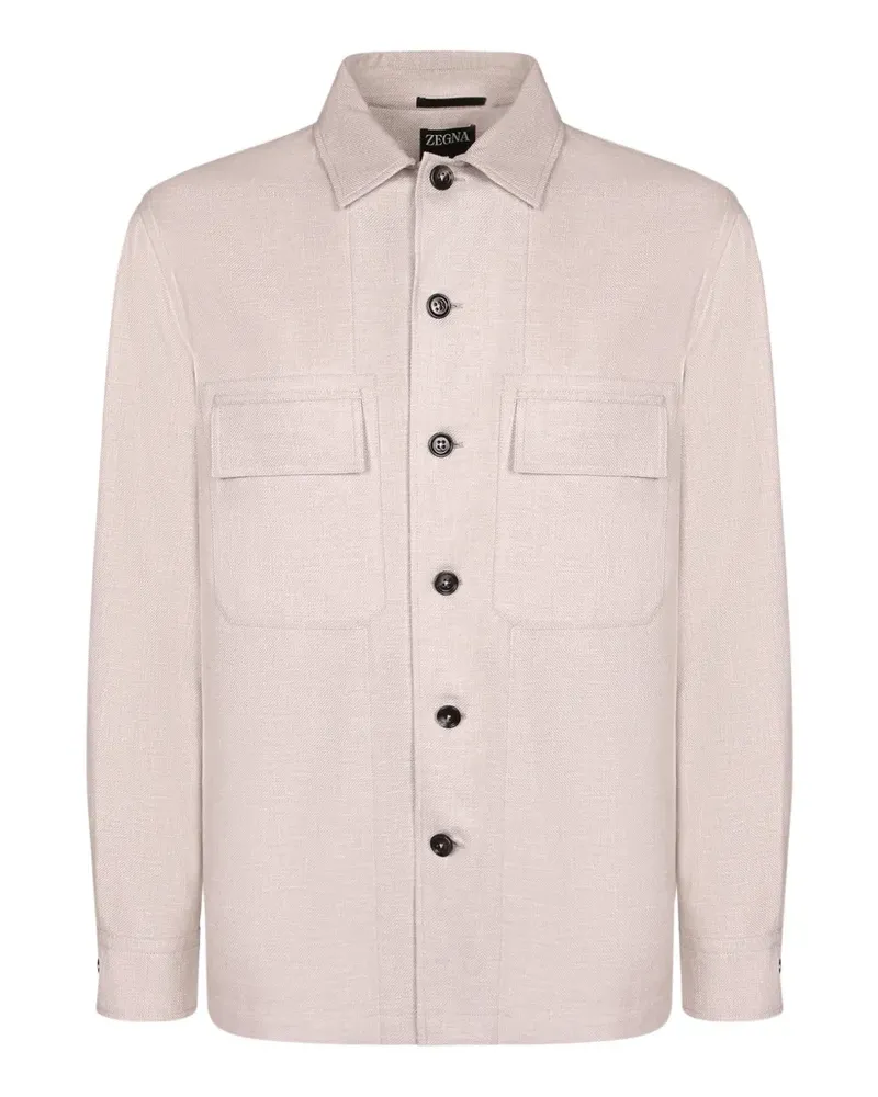 Ermenegildo Zegna pocket-detail overshirt - Nude Nude