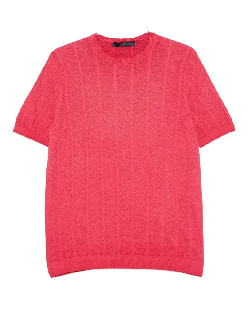 Jeordie's ribbed-knit short-sleeve sweater - Rot Rot