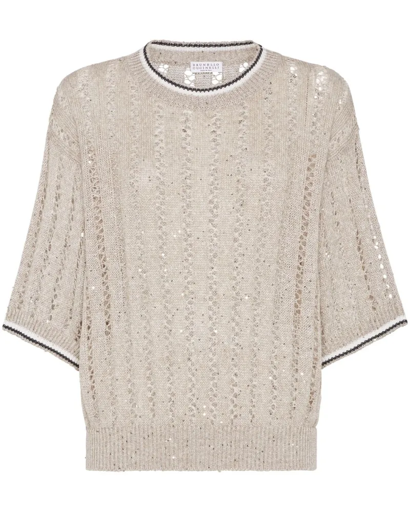 Brunello Cucinelli Dazzling Pullover - Nude Nude