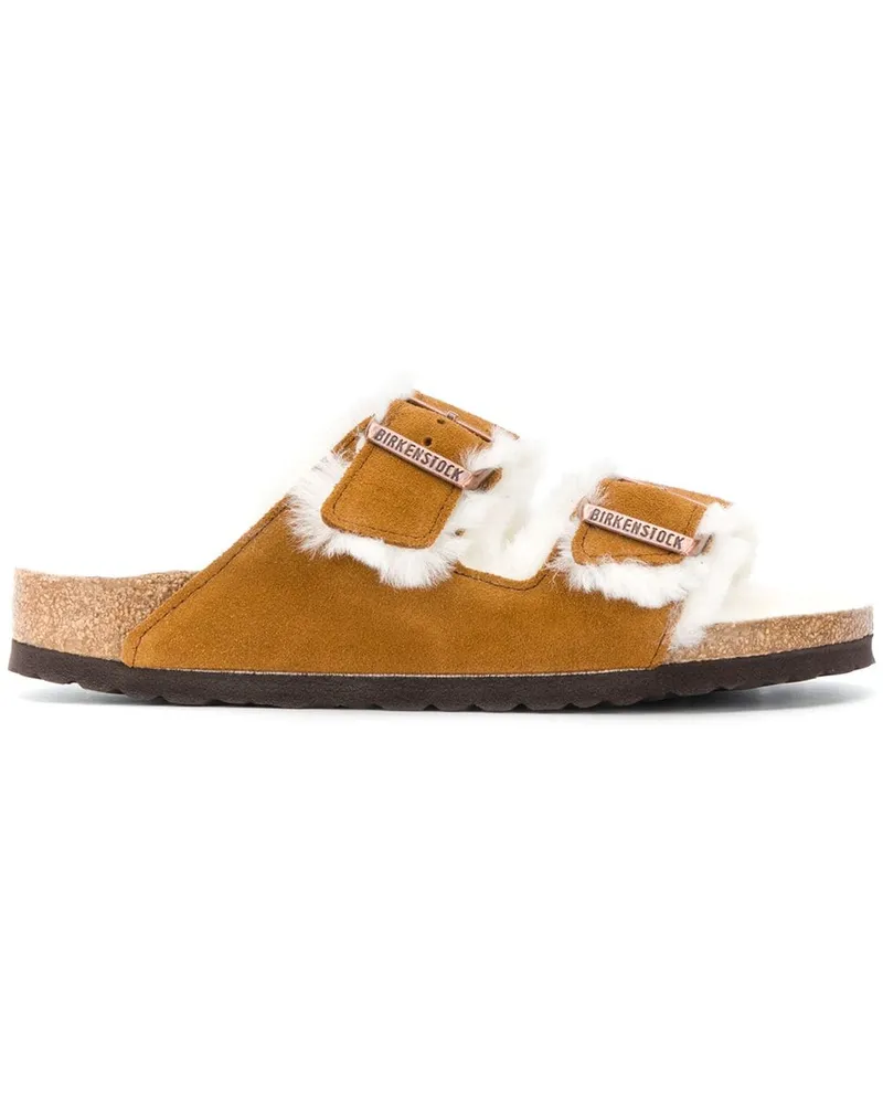 Birkenstock Shearling-Sandalen - Braun Braun