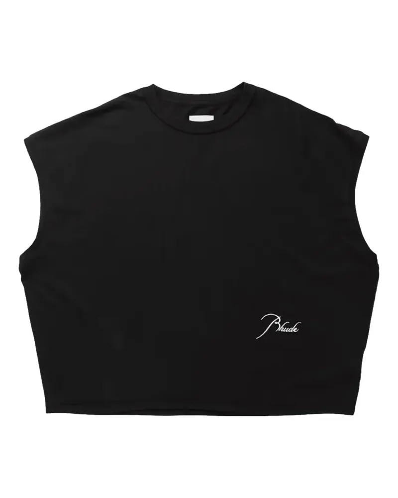 RHUDE Classique cutoff sleeveless top - Schwarz Schwarz