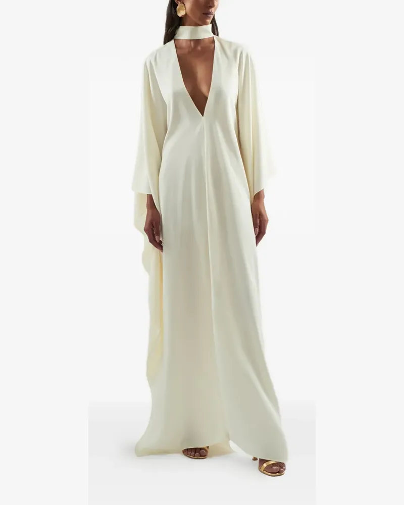 Taller Marmo Ooo V-neck wide-sleeves maxi dress - Nude Nude