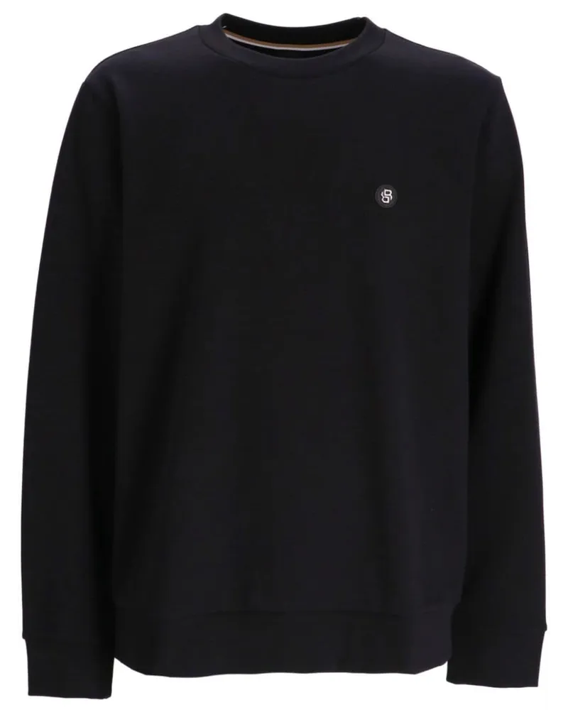 HUGO BOSS Sweatshirt mit Logo-Patch - Schwarz Schwarz