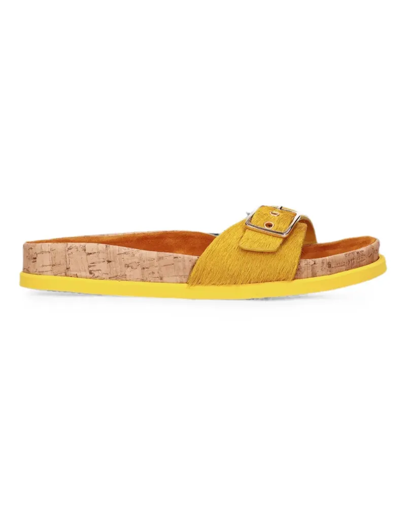 Premiata pony-skin slippers - Gelb Gelb