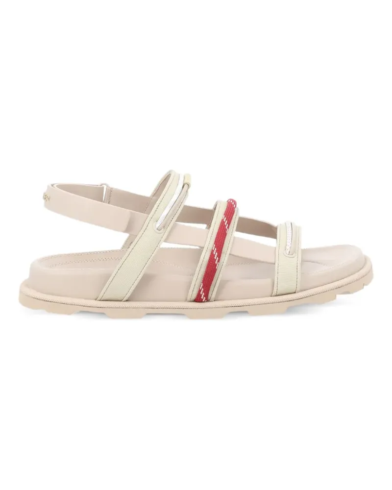 Moncler Vera Island leather flat sandals - Nude Nude