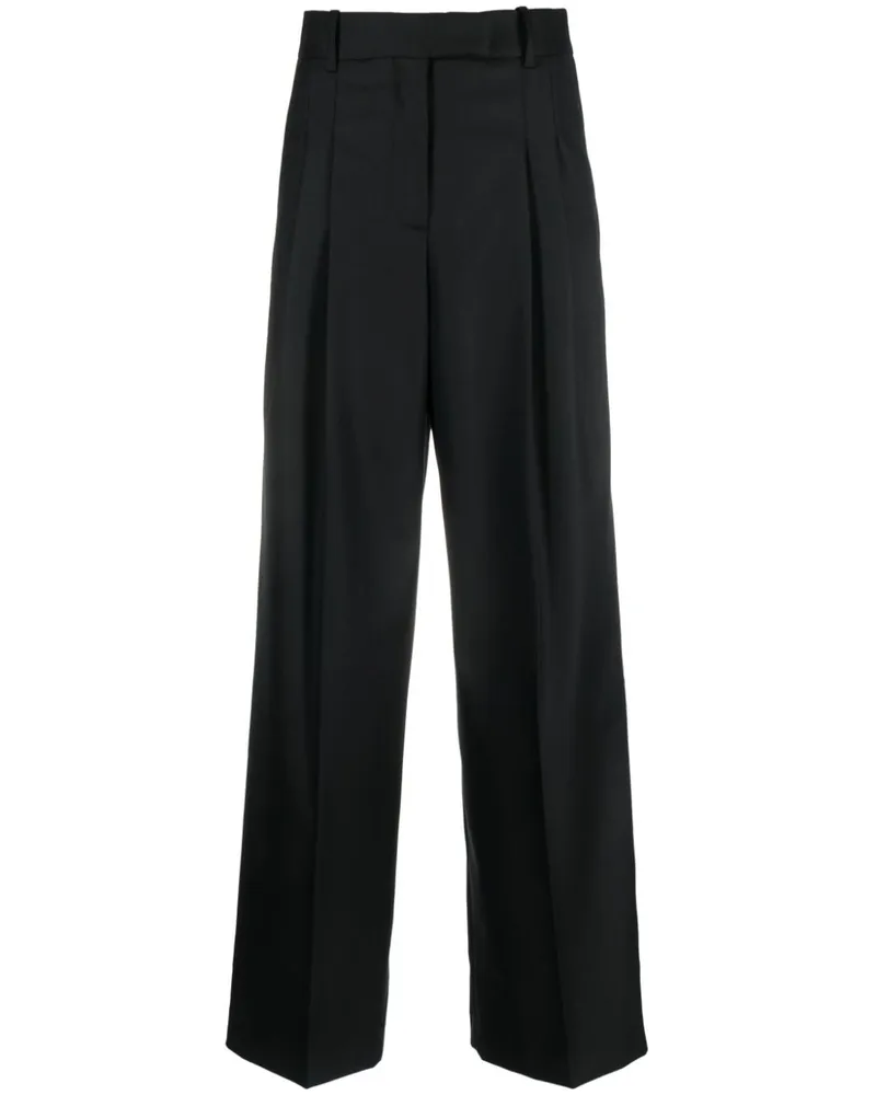 By Malene Birger Cymbaria Hose mit weitem Bein - Schwarz Schwarz