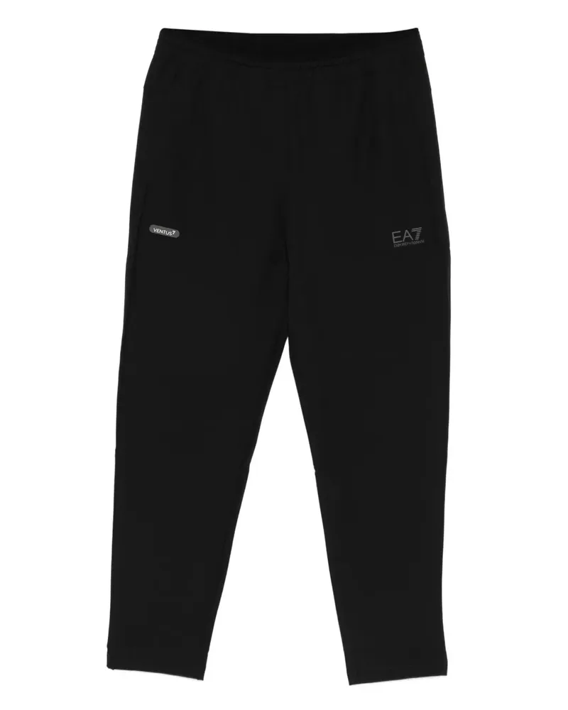 EA7 Jogginghose mit Logo-Print - Schwarz Schwarz