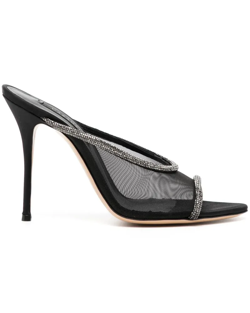 Casadei Mimì Mesh-Mules 100mm - Schwarz Schwarz
