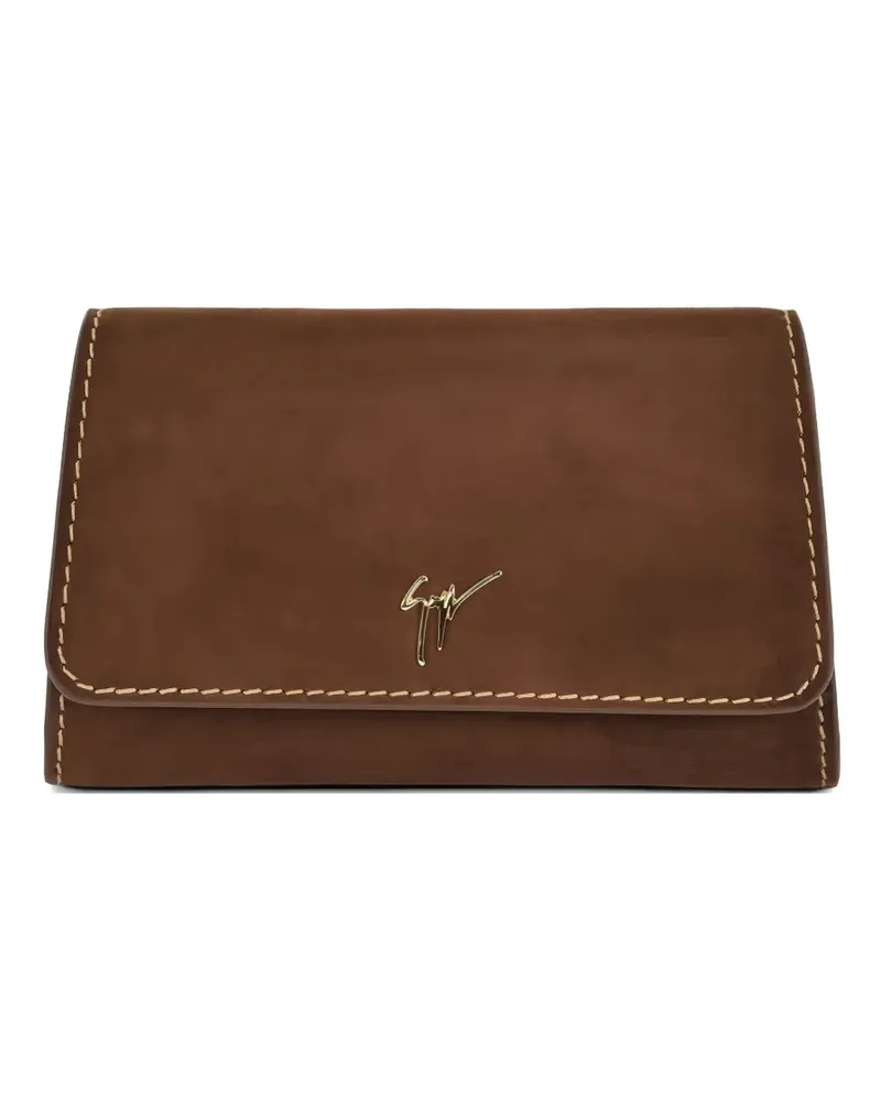 Giuseppe Zanotti mini Cleopatra chain-strap clutch bag - Braun Braun