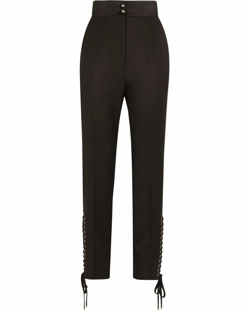 Dolce & Gabbana Cargohose mit Schnürung - Schwarz Schwarz