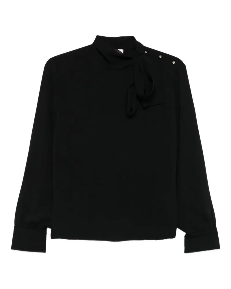 Liu Jo high-neck button-detail blouse - Schwarz Schwarz