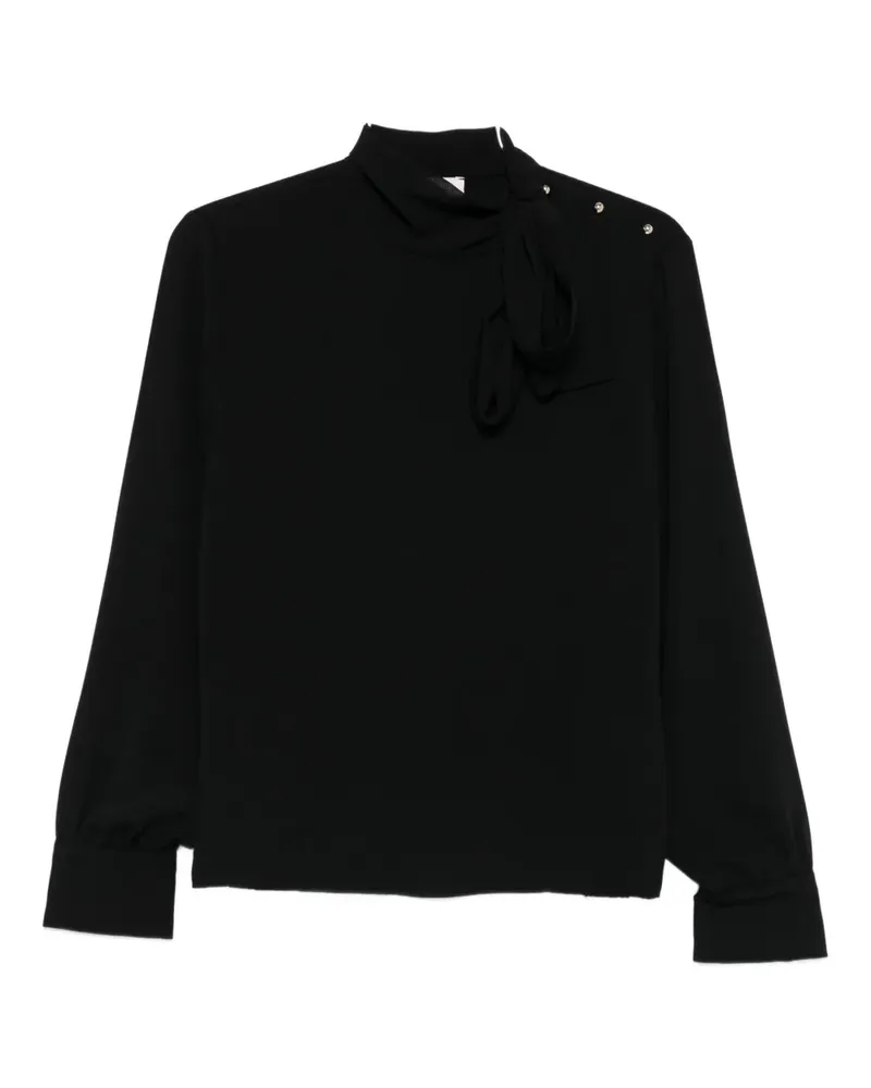 Liu Jo high-neck button-detail blouse - Schwarz Schwarz
