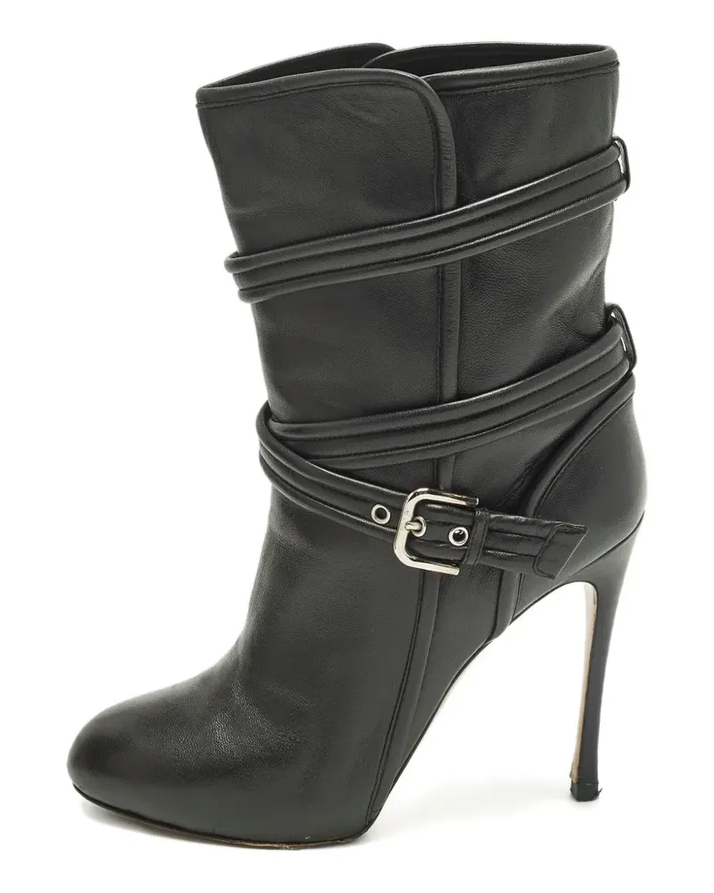 Gianvito Rossi buckle leather boots - Schwarz Schwarz