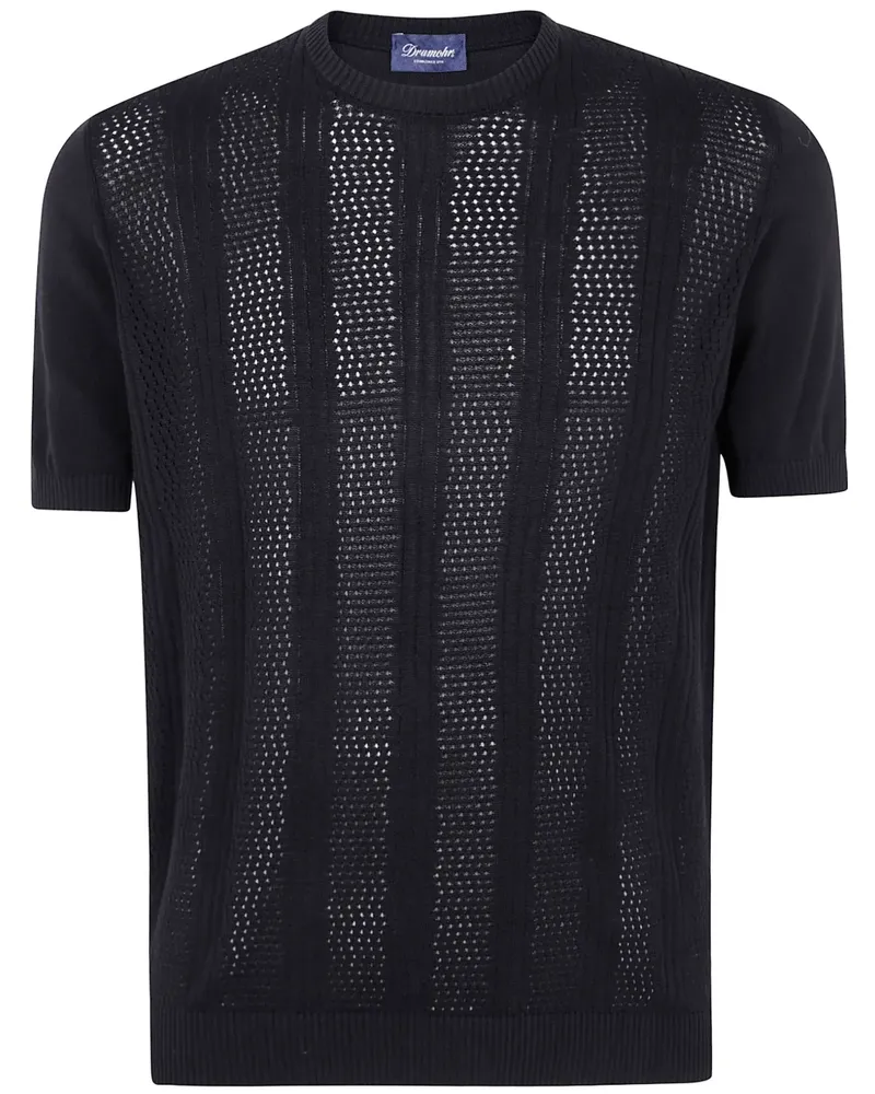 Drumohr  Gestricktes T-Shirt - Schwarz Schwarz