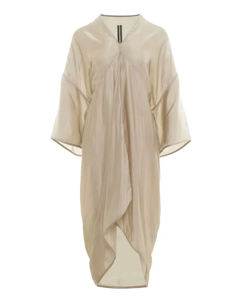 Rick Owens Tommykite draped V-neck dress - Nude Nude
