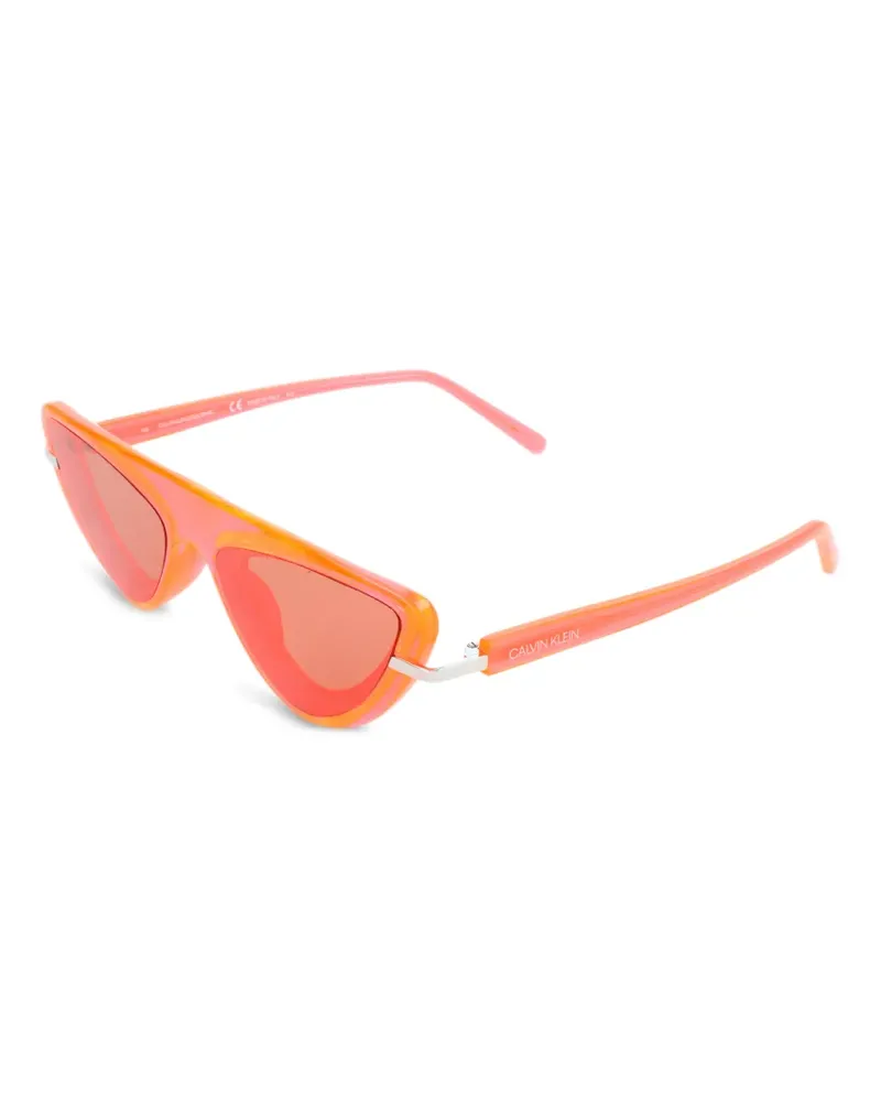Calvin Klein Sonnenbrille mit Cat-Eye-Gestell - Orange Orange