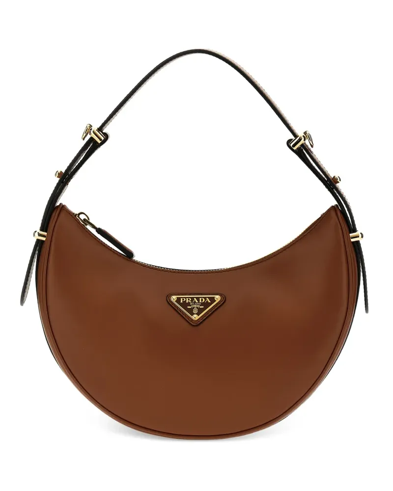 Prada Arquè adjustable leather shoulder bag - Braun Braun