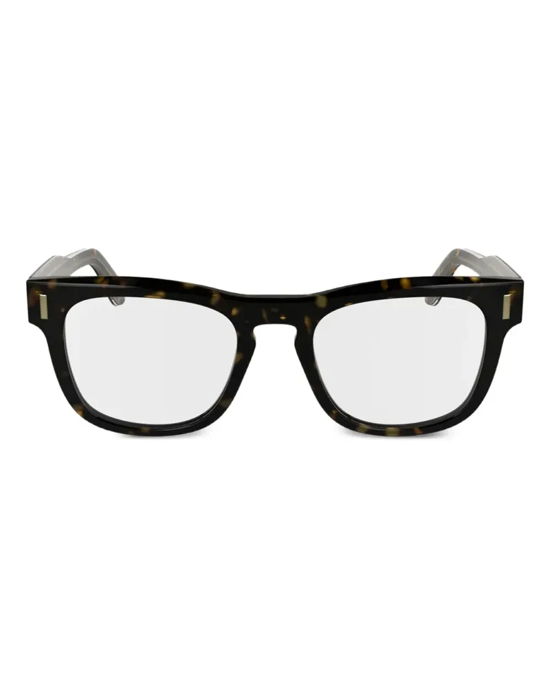 Calvin Klein Eckige Sonnenbrille in Schildpattoptik - Braun Braun