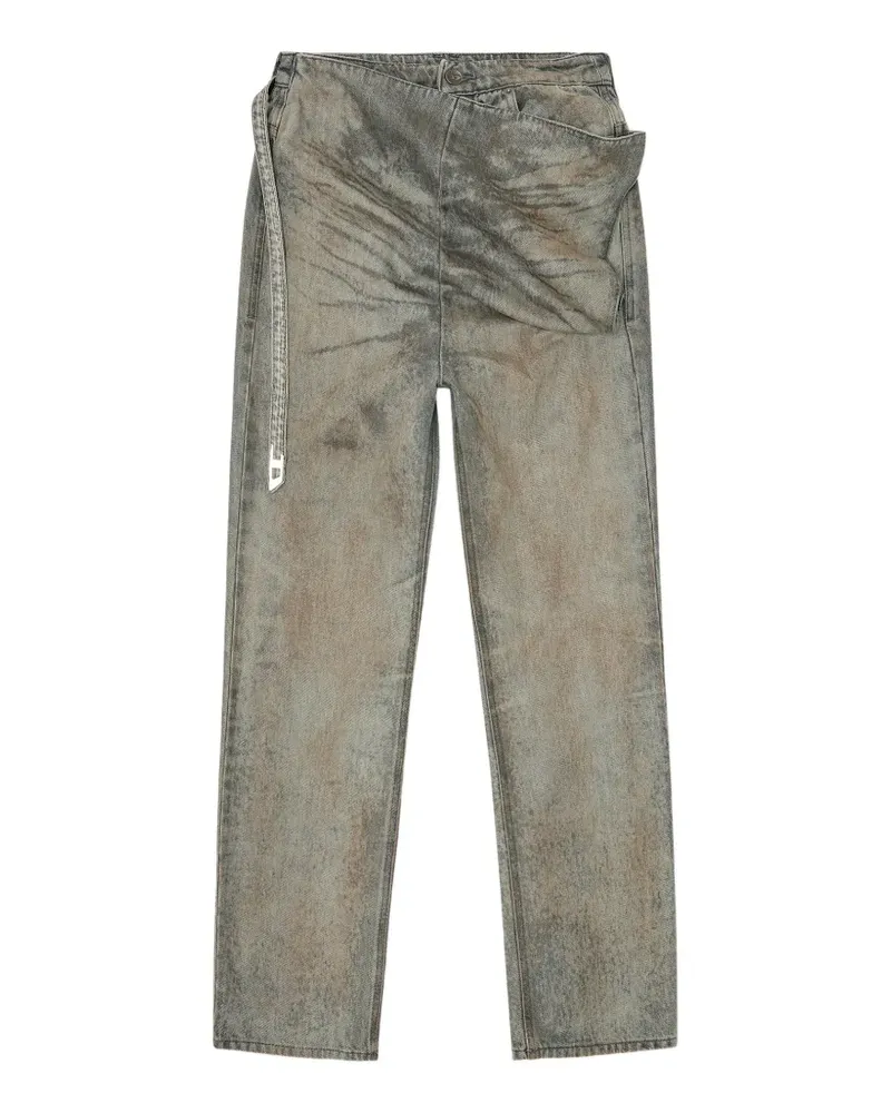 Diesel Jeans im Five-Pocket-Design mit Gürtel - Grau Grau