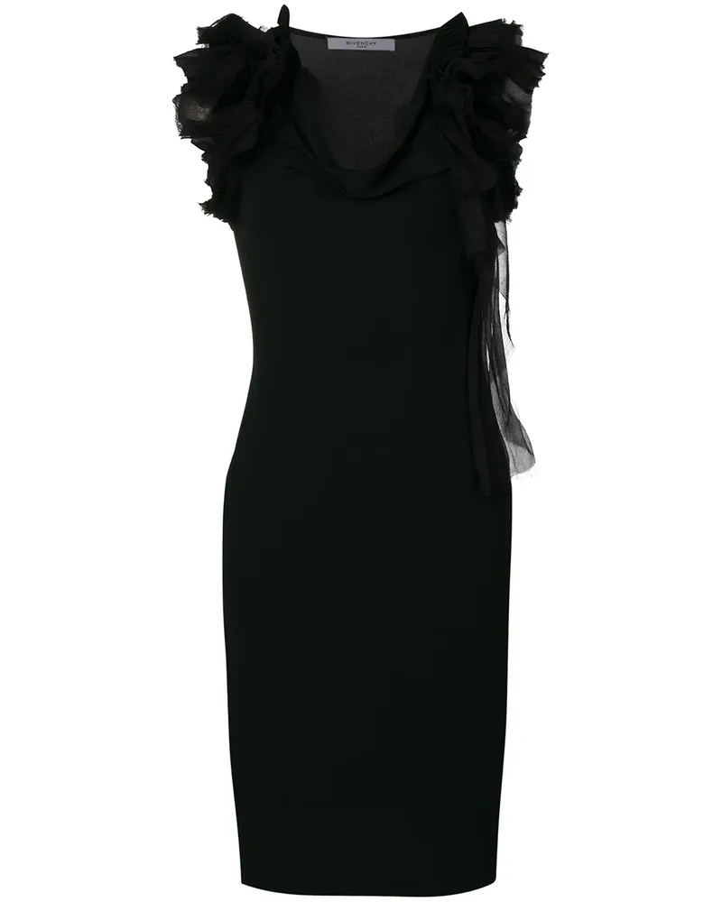 Givenchy Kleid mit gerüschten Akzenten - Schwarz Schwarz