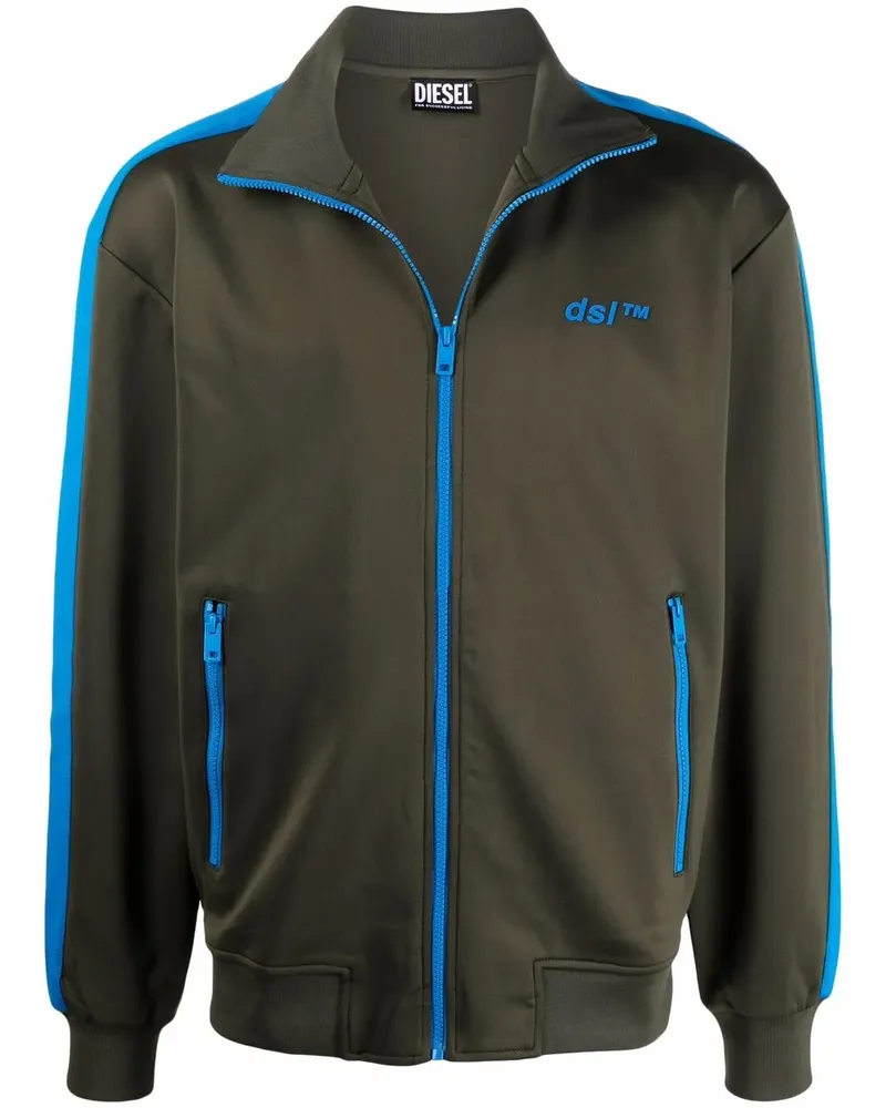 Diesel Sportjacke in Neopren-Optik - Grün Grün