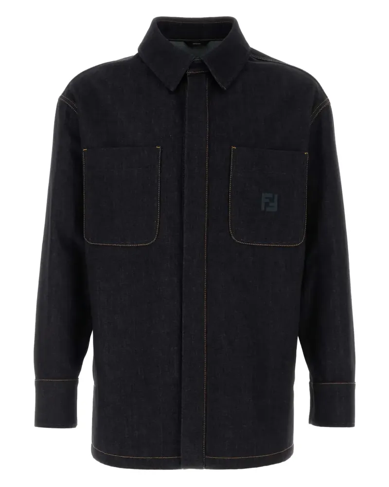 Fendi Hemdjacke aus Denim - Blau Blau
